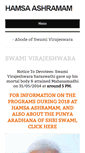Mobile Screenshot of hamsaashramam.org