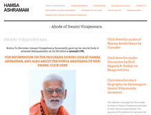 Tablet Screenshot of hamsaashramam.org